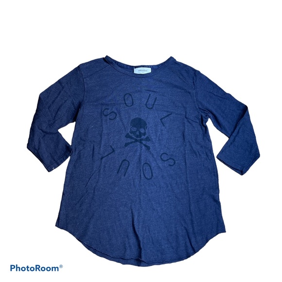 soulcycle Tops - SOULCYCLE blue skull t-shirt size medium